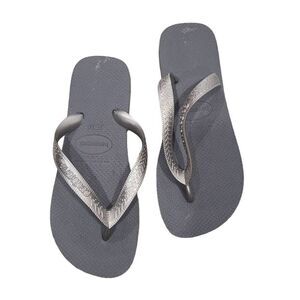 Havaianas Flip Flops Sandals Womens 6W/5M US Gray Open Toe Comfortable Slip On